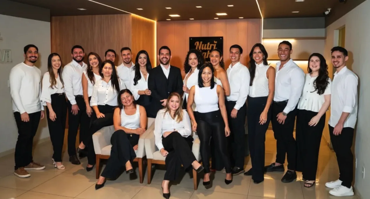 Equipe Nutri Light reunida com Igor Caleb